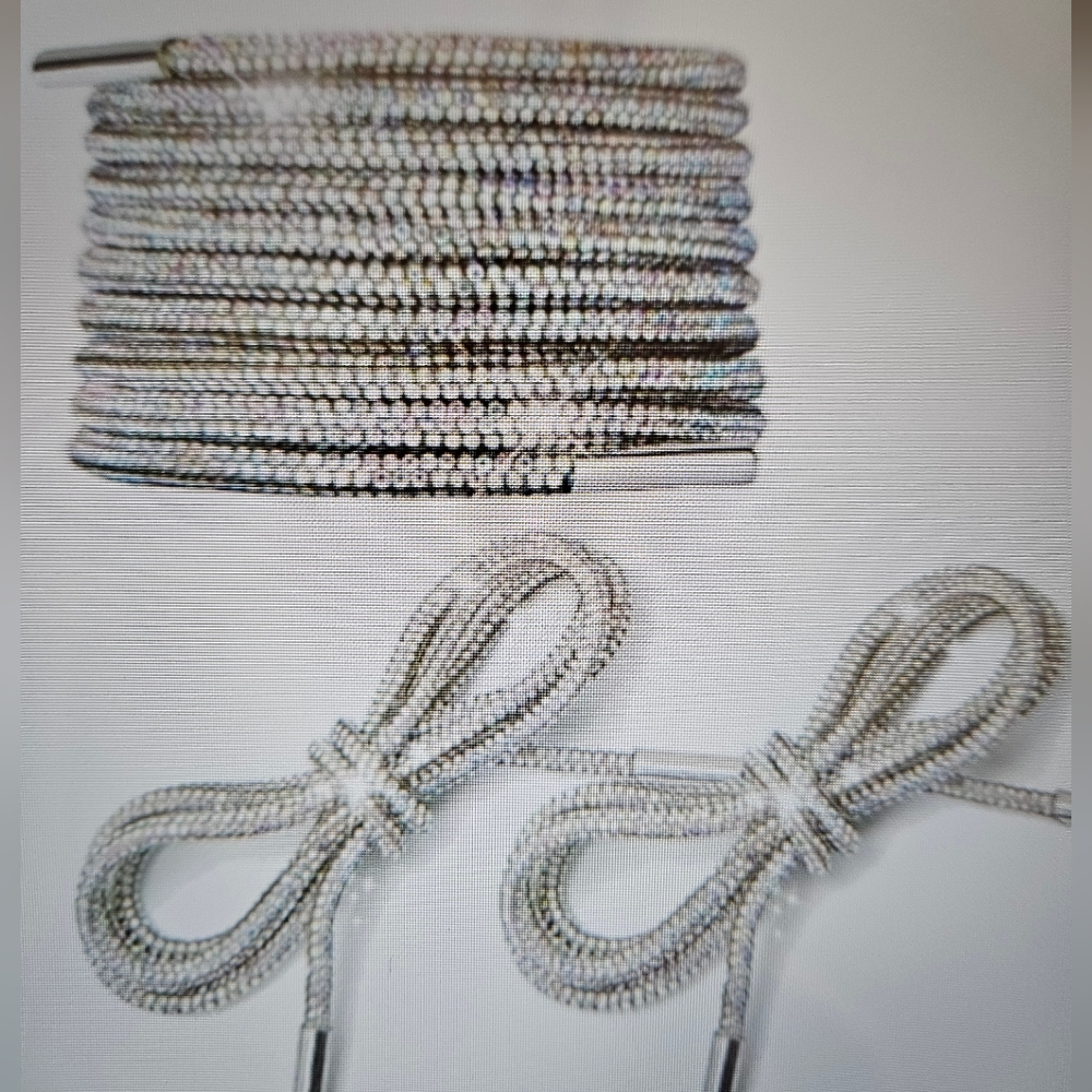 DIVAS LiMiTED Silver Sparkle Shoelaces